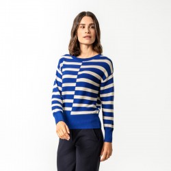 Living Crafts Azara Tailored Blue Sweater GOTS Tailored Blue 1143