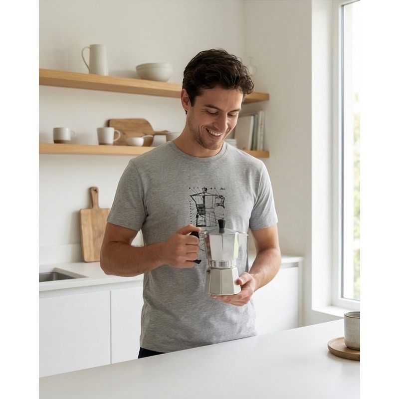 Munoman T-Shirt Arne Bialetti Grey Melee Grey Melee